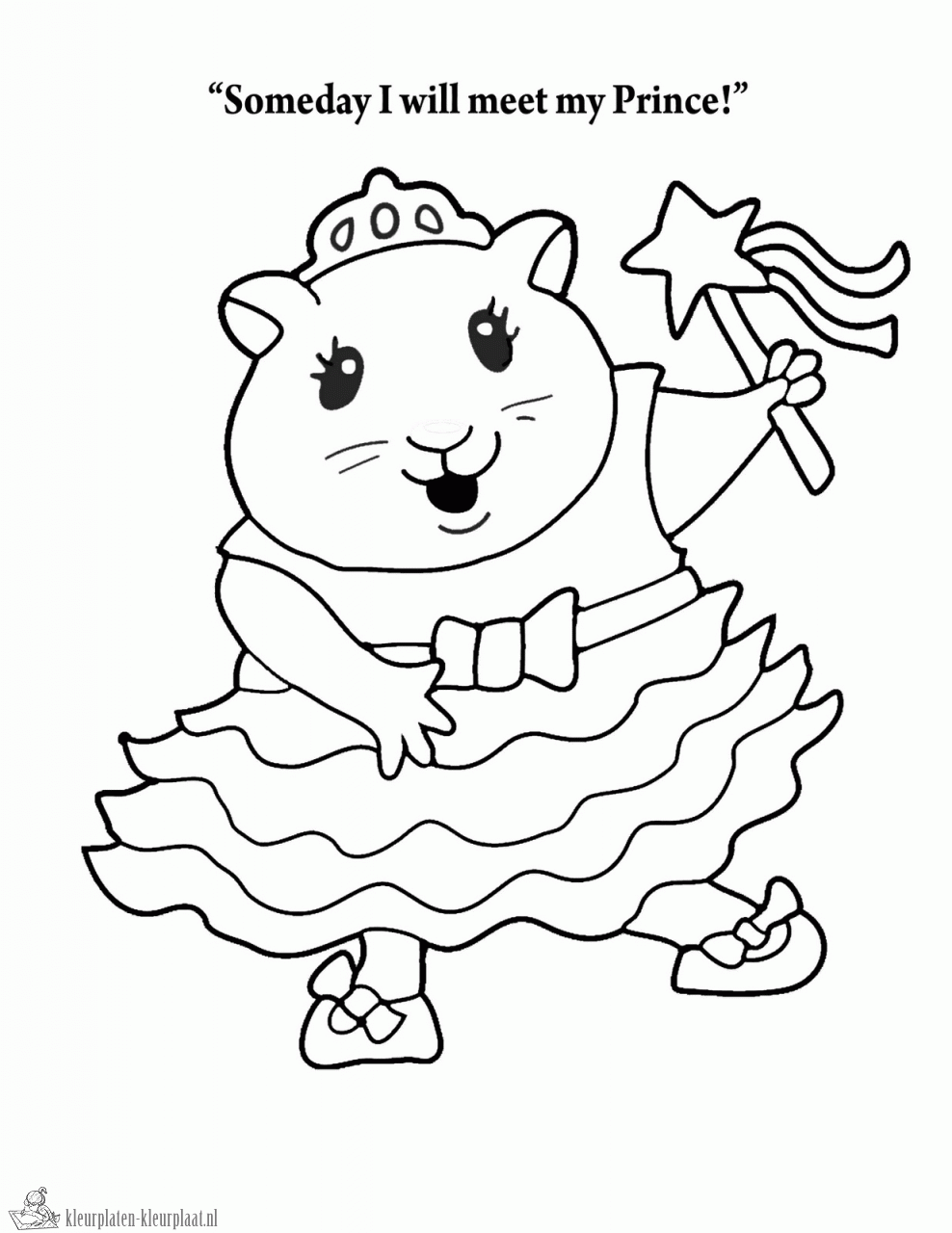 着色页: 仓鼠 (动物) #8034 - 免费可打印着色页