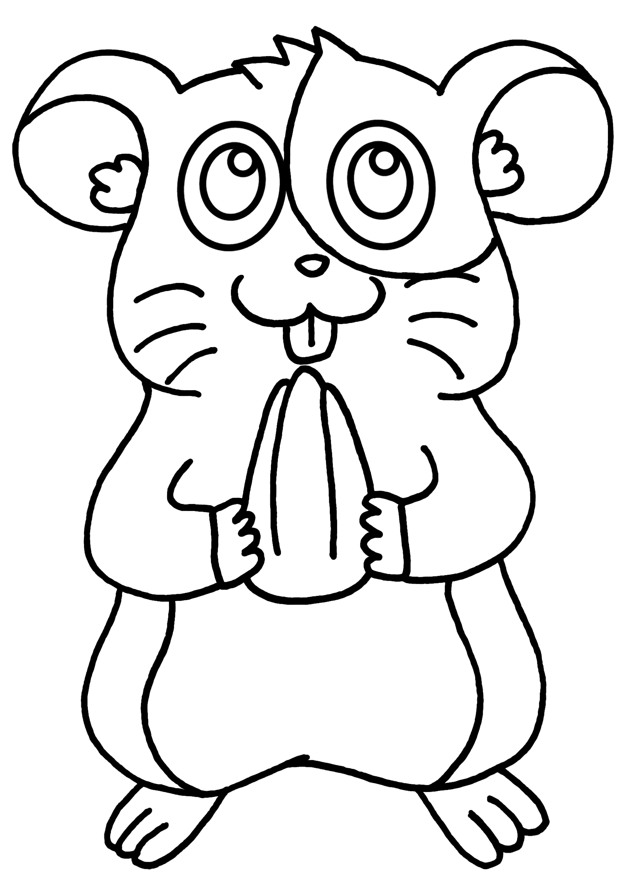着色页: 仓鼠 (动物) #8050 - 免费可打印着色页