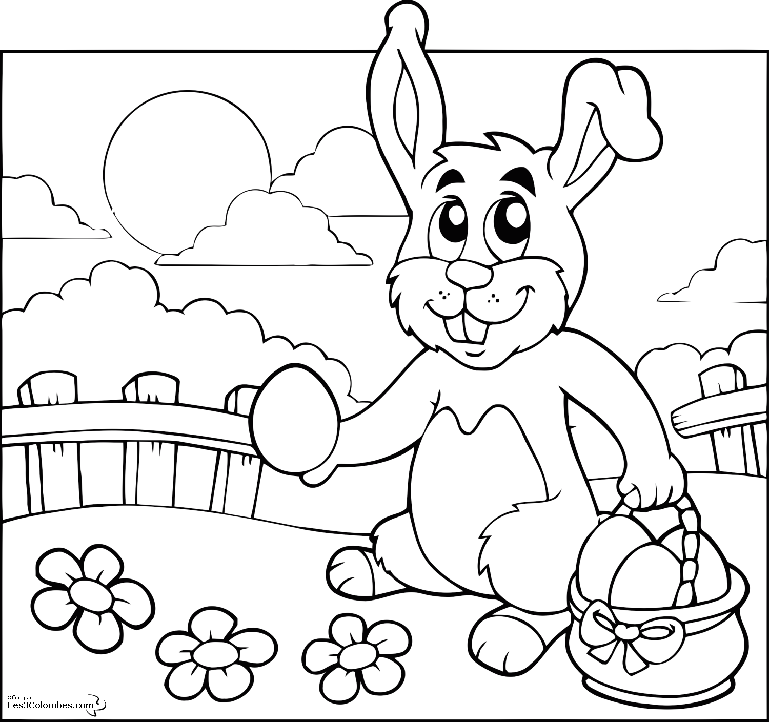 着色页: 野兔 (动物) #10108 - 免费可打印着色页
