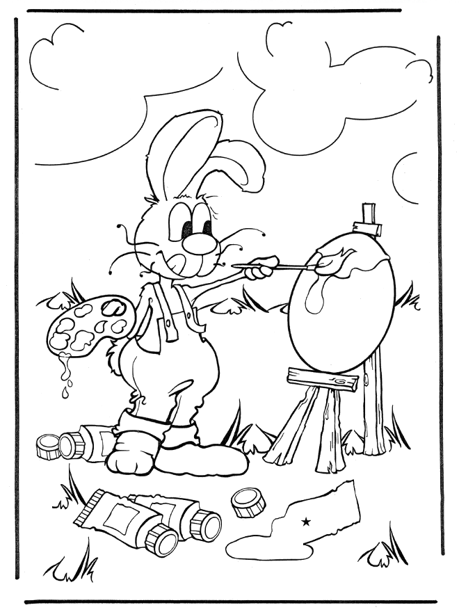 着色页: 野兔 (动物) #10110 - 免费可打印着色页