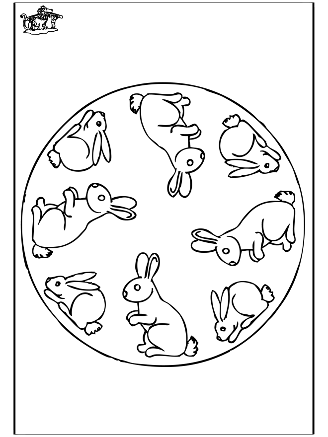 着色页: 野兔 (动物) #10119 - 免费可打印着色页