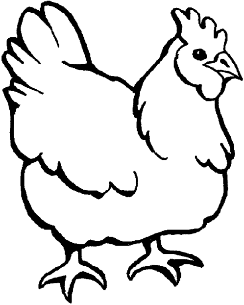 着色页: 母鸡 (动物) #17426 - 免费可打印着色页