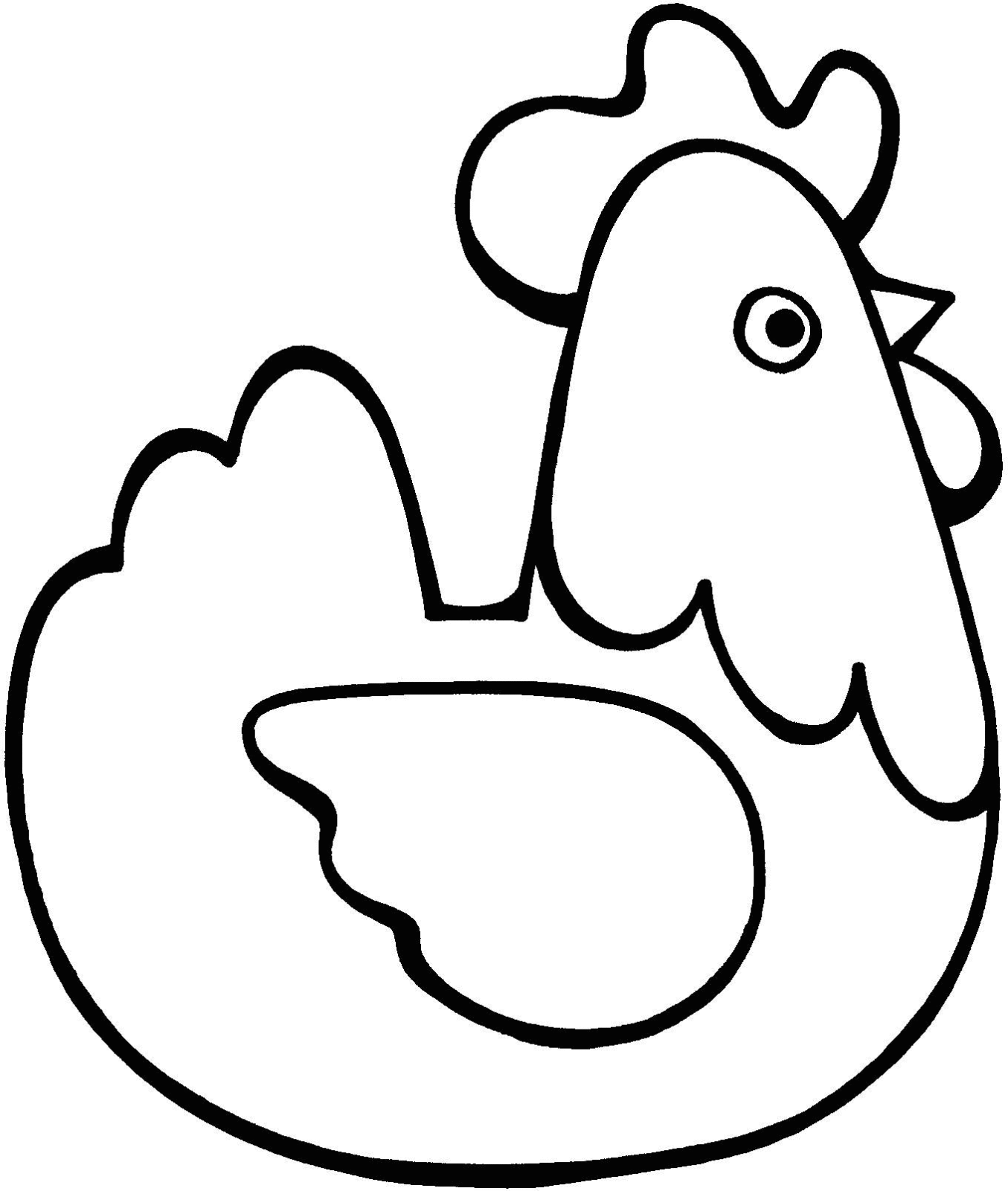 着色页: 母鸡 (动物) #17433 - 免费可打印着色页