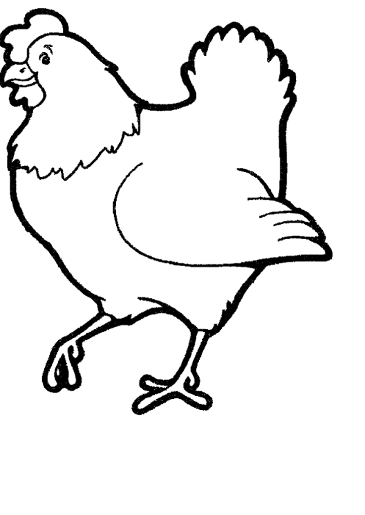 着色页: 母鸡 (动物) #17448 - 免费可打印着色页