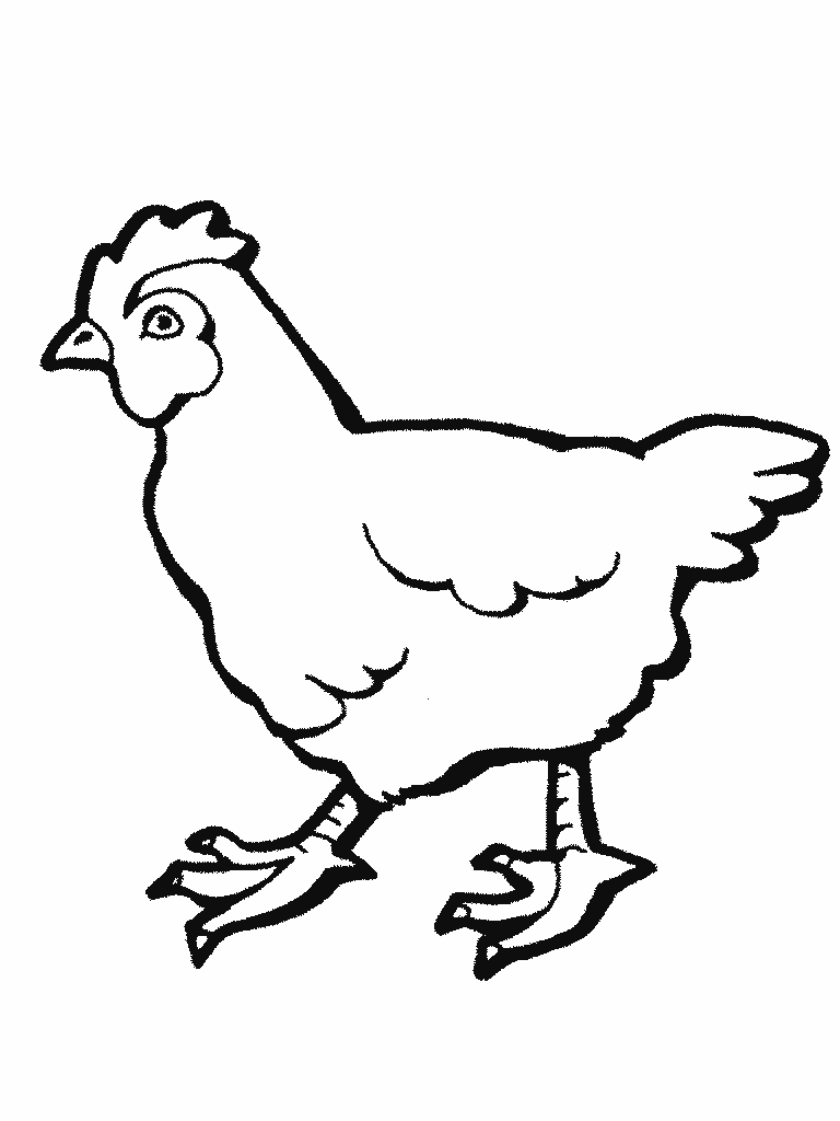 着色页: 母鸡 (动物) #17488 - 免费可打印着色页
