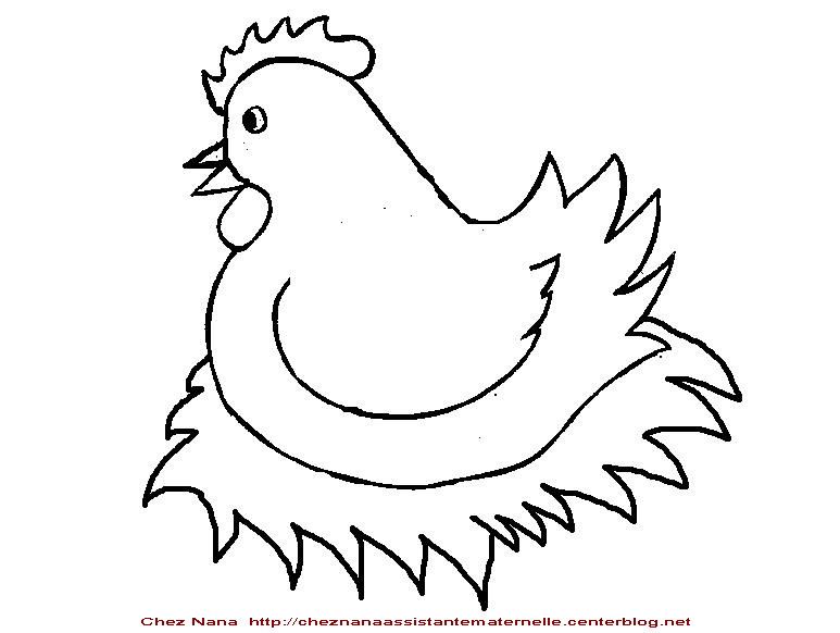 着色页: 母鸡 (动物) #17498 - 免费可打印着色页