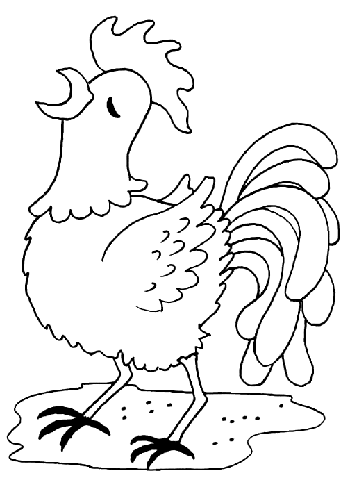 着色页: 母鸡 (动物) #17560 - 免费可打印着色页