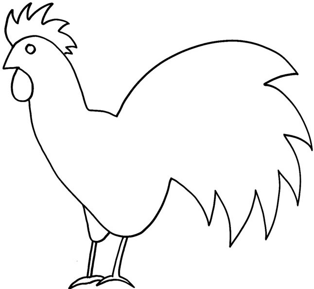 着色页: 母鸡 (动物) #17618 - 免费可打印着色页