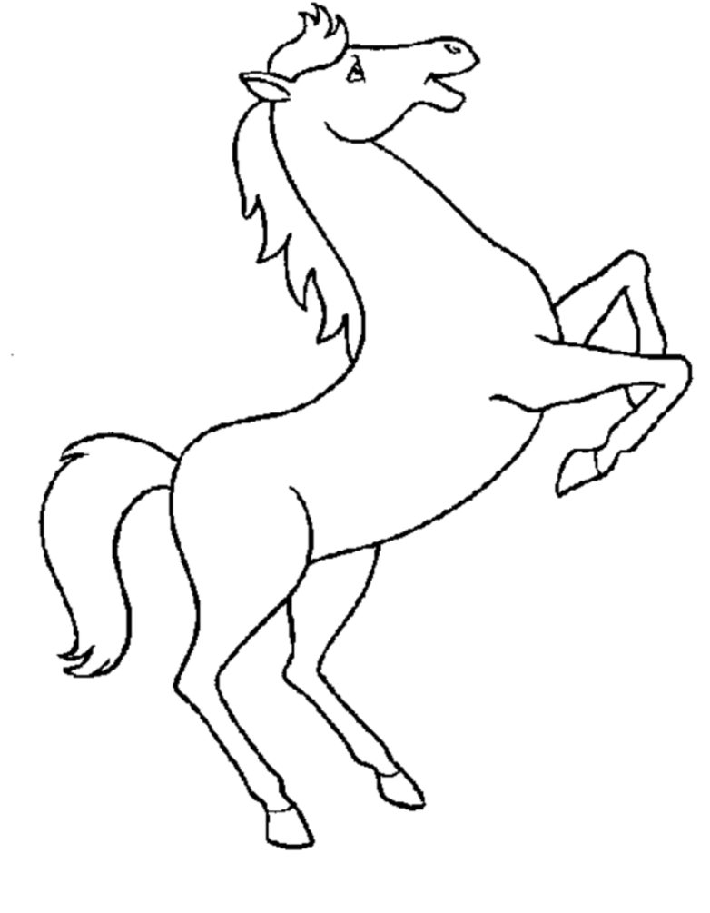 着色页: 马 (动物) #2171 - 免费可打印着色页