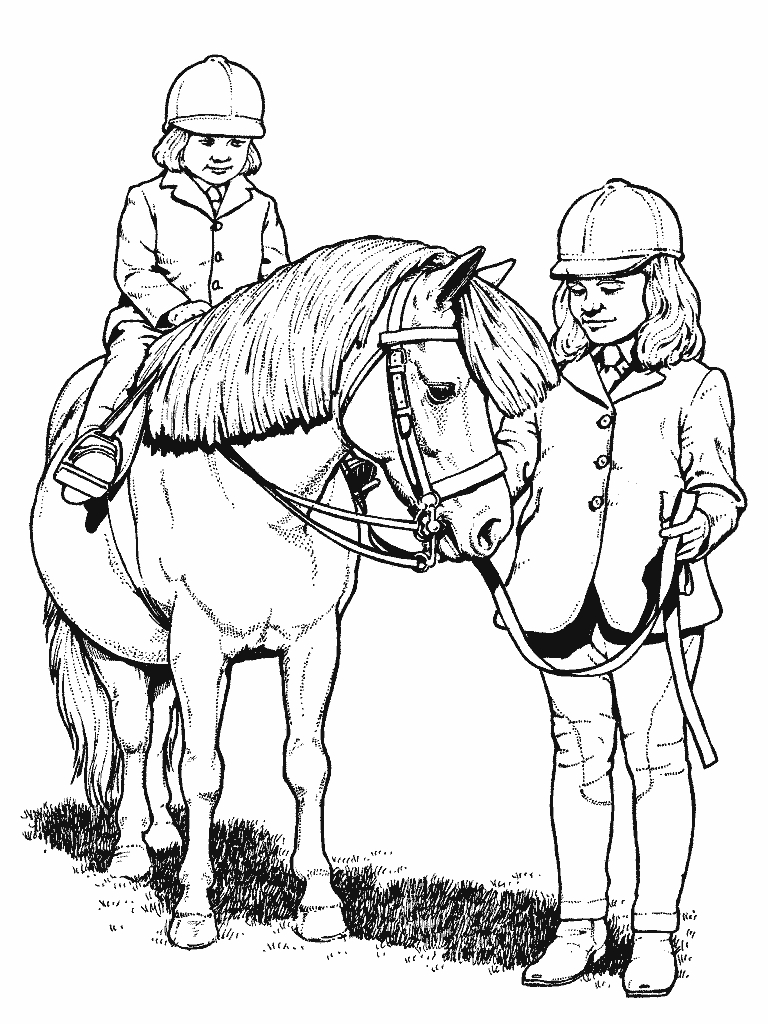 着色页: 马 (动物) #2177 - 免费可打印着色页