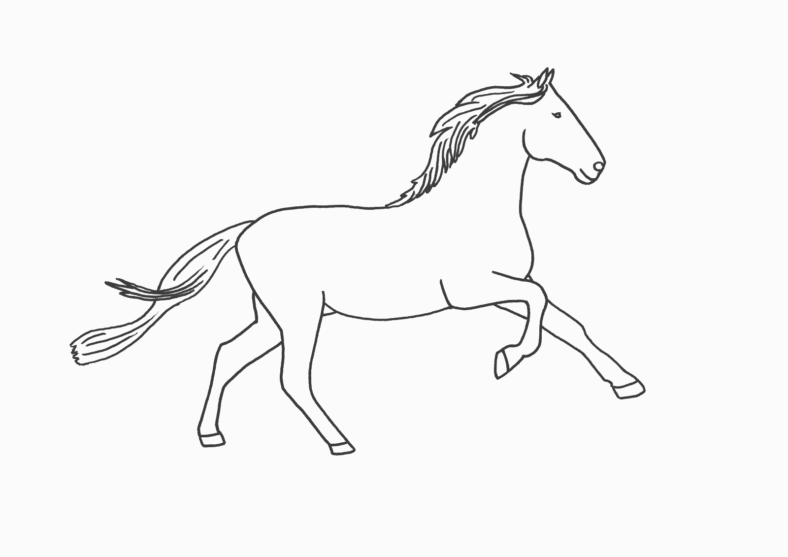 着色页: 马 (动物) #2196 - 免费可打印着色页
