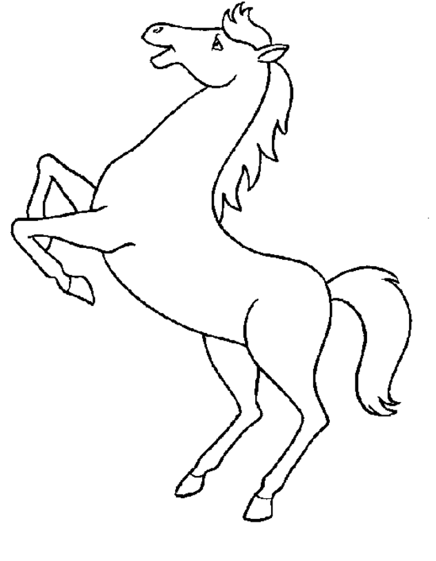 着色页: 马 (动物) #2205 - 免费可打印着色页