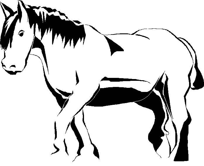 着色页: 马 (动物) #2249 - 免费可打印着色页