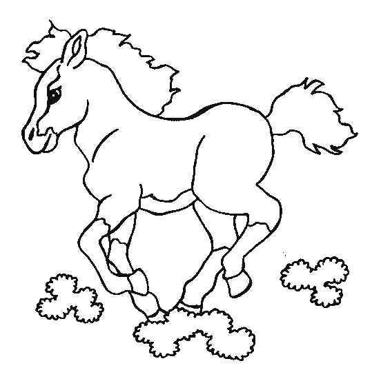 着色页: 马 (动物) #2252 - 免费可打印着色页