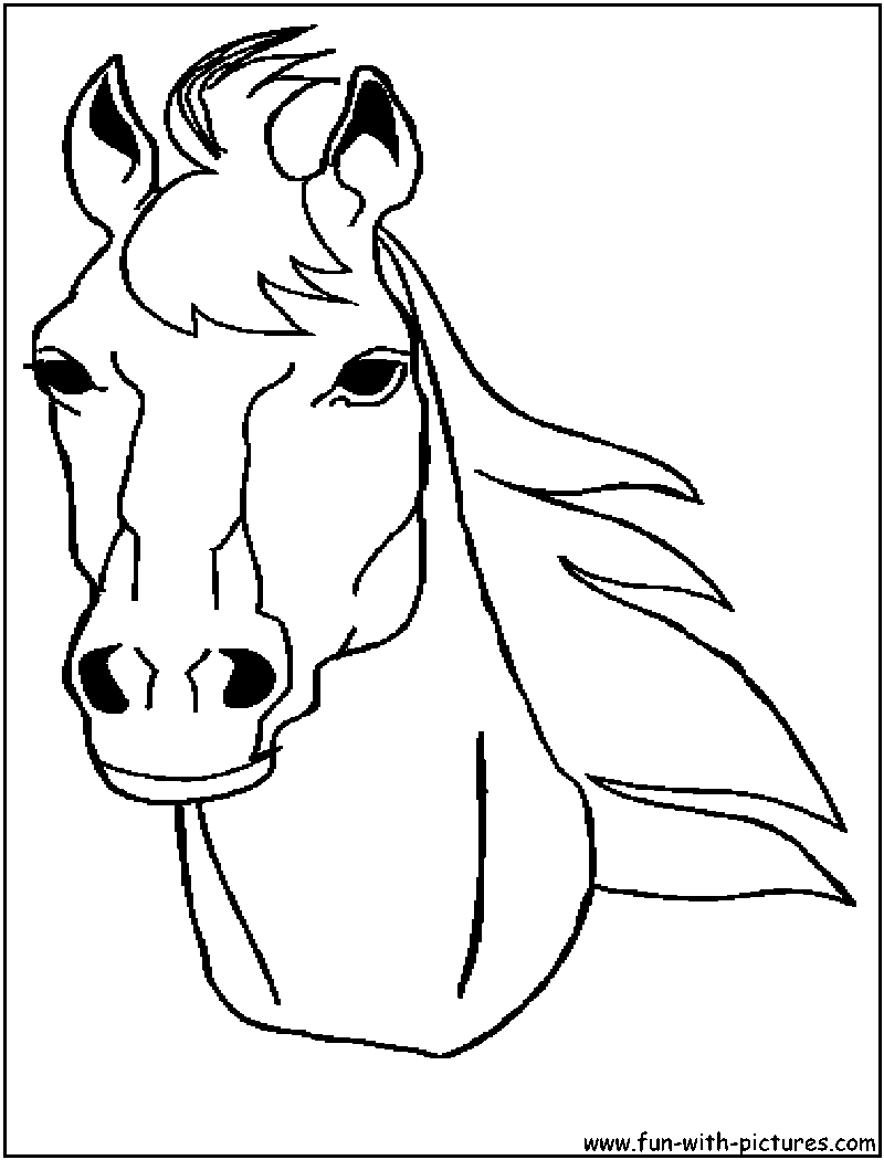 着色页: 马 (动物) #2260 - 免费可打印着色页