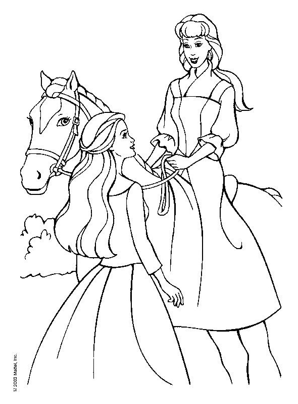 着色页: 马 (动物) #2284 - 免费可打印着色页