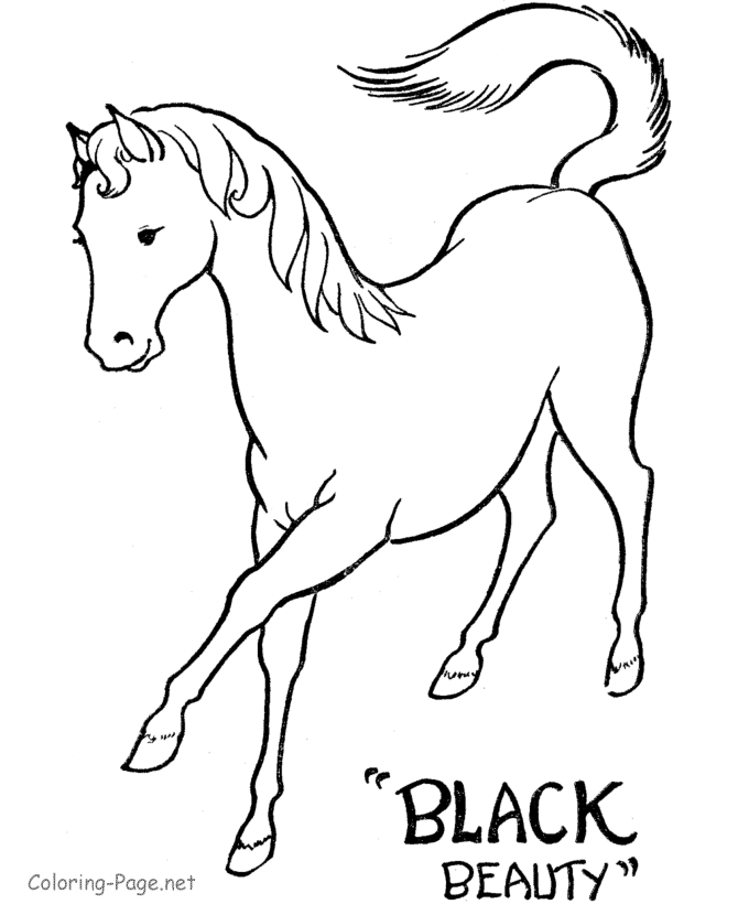 着色页: 马 (动物) #2293 - 免费可打印着色页