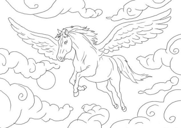 着色页: 马 (动物) #2305 - 免费可打印着色页