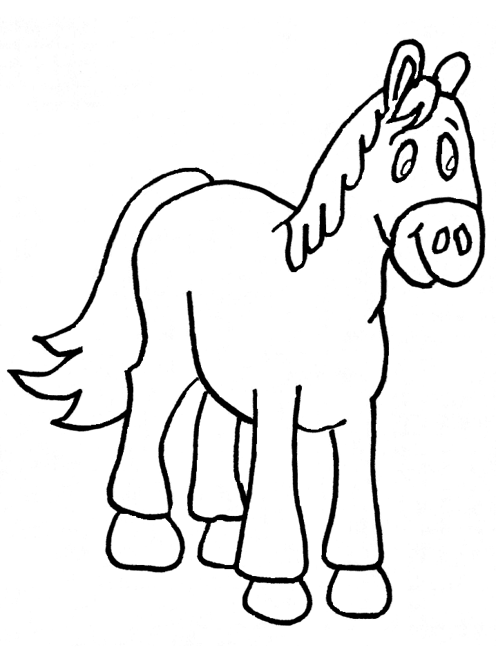 着色页: 马 (动物) #2315 - 免费可打印着色页