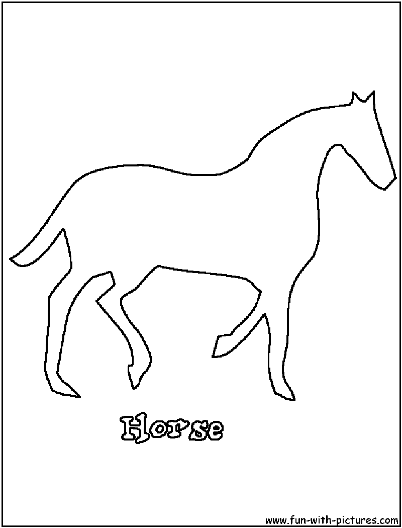 着色页: 马 (动物) #2330 - 免费可打印着色页