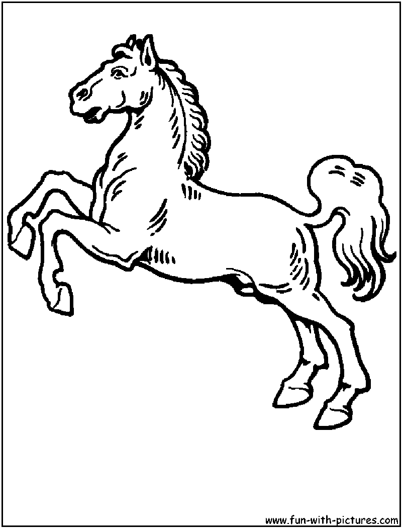 着色页: 马 (动物) #2340 - 免费可打印着色页