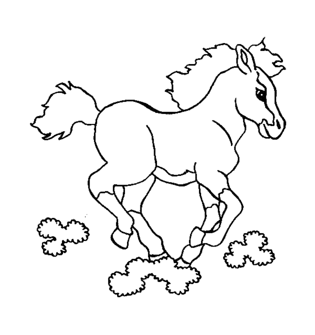 着色页: 马 (动物) #2349 - 免费可打印着色页