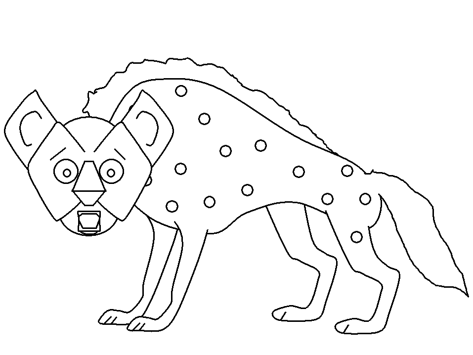 着色页: 鬣狗 (动物) #19631 - 免费可打印着色页