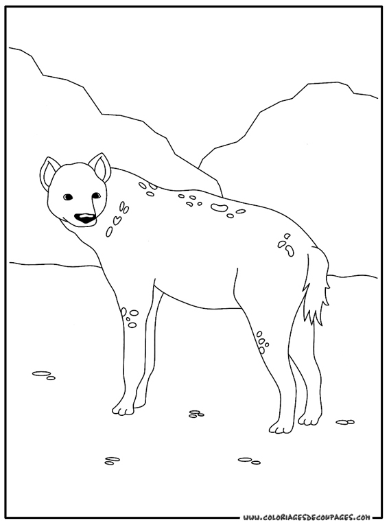 着色页: 鬣狗 (动物) #19635 - 免费可打印着色页