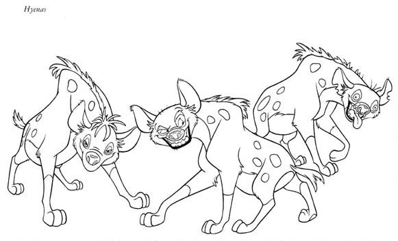 着色页: 鬣狗 (动物) #19649 - 免费可打印着色页
