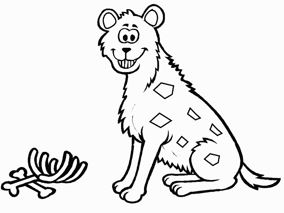 着色页: 鬣狗 (动物) #19664 - 免费可打印着色页