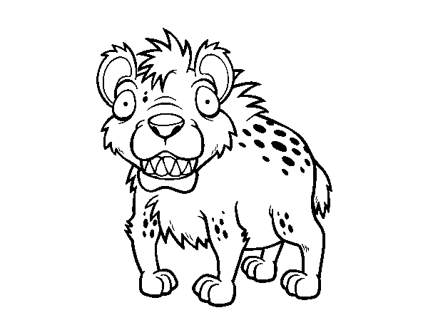 着色页: 鬣狗 (动物) #19686 - 免费可打印着色页