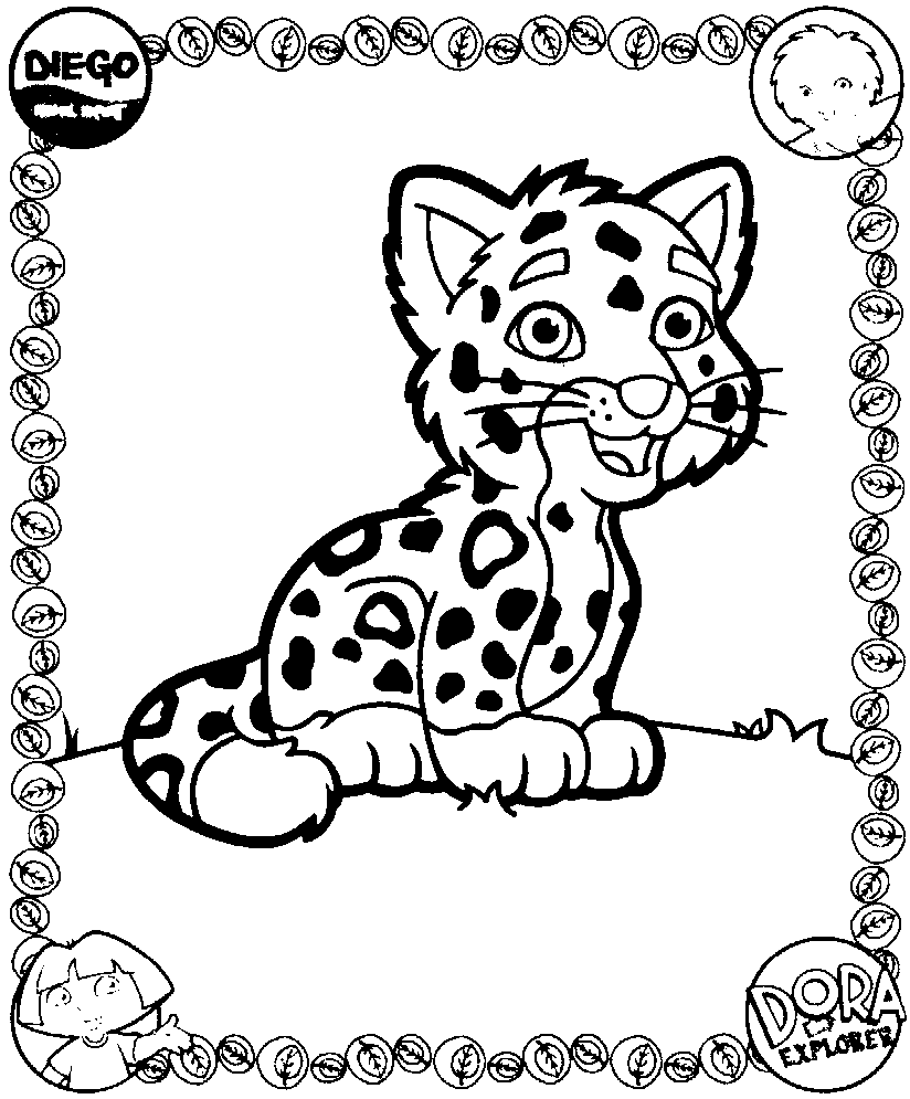 着色页: 捷豹 (动物) #9024 - 免费可打印着色页