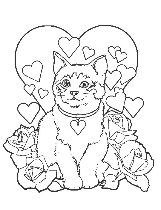 着色页: 小猫 (动物) #18024 - 免费可打印着色页