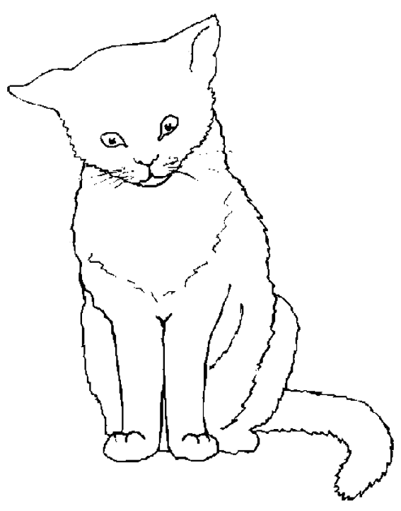 着色页: 小猫 (动物) #18043 - 免费可打印着色页