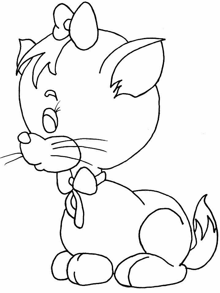 着色页: 小猫 (动物) #18052 - 免费可打印着色页