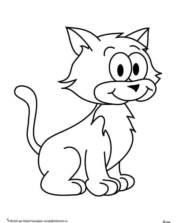 着色页: 小猫 (动物) #18054 - 免费可打印着色页