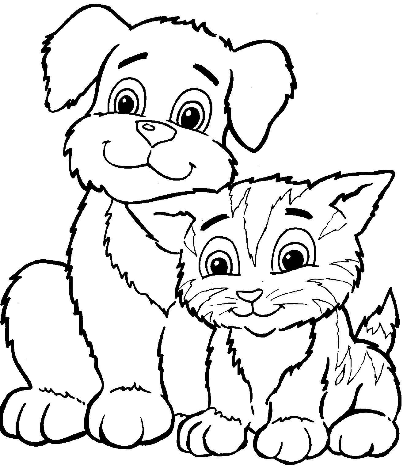 着色页: 小猫 (动物) #18080 - 免费可打印着色页
