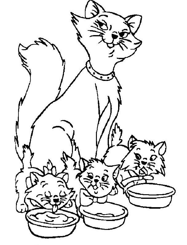 着色页: 小猫 (动物) #18184 - 免费可打印着色页