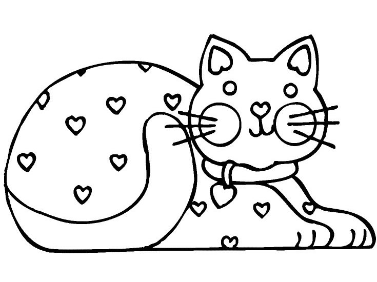着色页: 小猫 (动物) #18187 - 免费可打印着色页