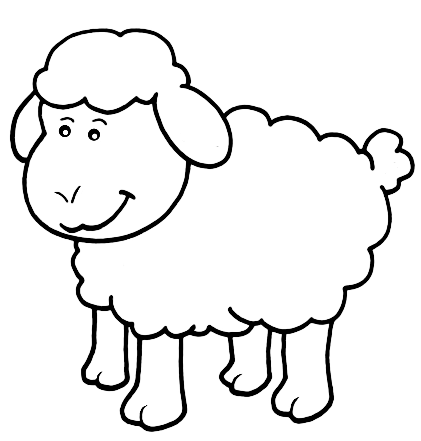 着色页: 羊肉 (动物) #187 - 免费可打印着色页