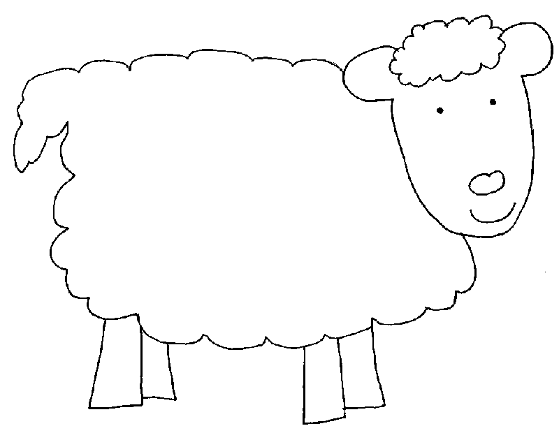 着色页: 羊肉 (动物) #194 - 免费可打印着色页