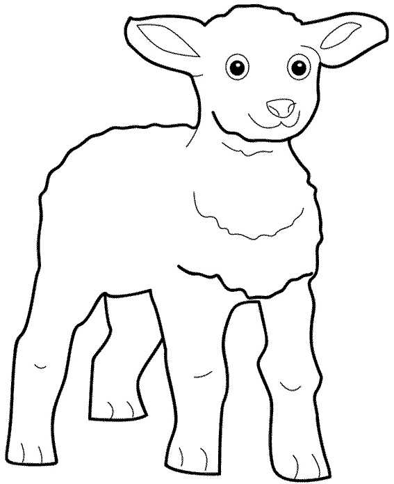 着色页: 羊肉 (动物) #200 - 免费可打印着色页