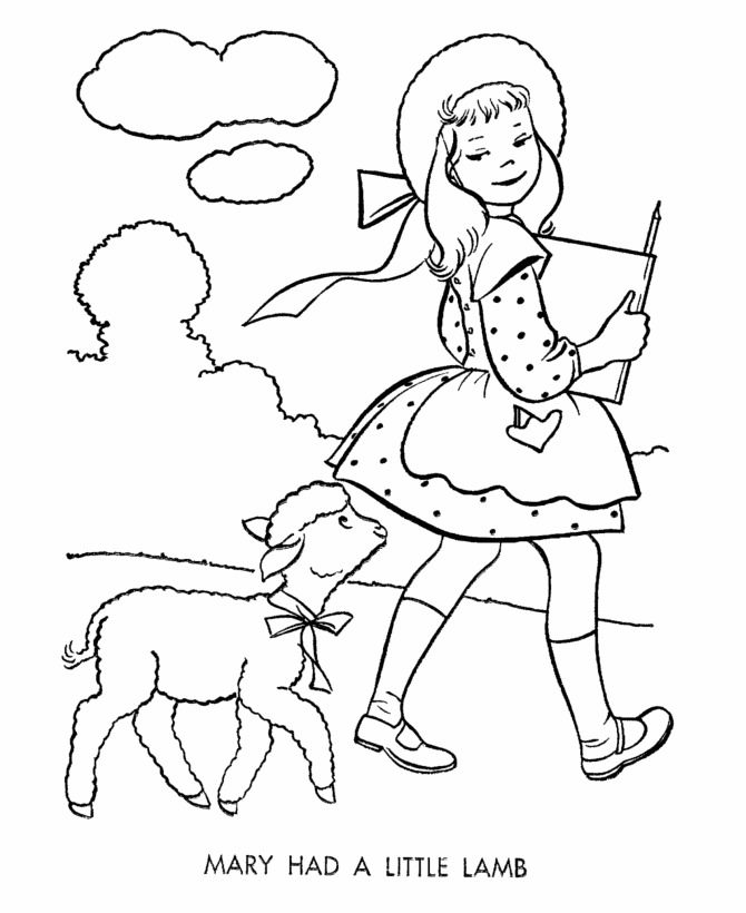 着色页: 羊肉 (动物) #203 - 免费可打印着色页