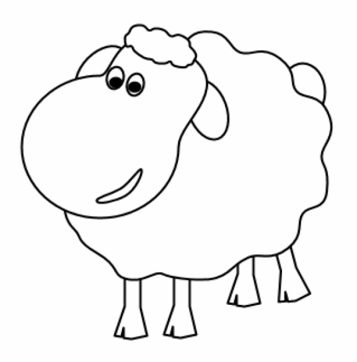 着色页: 羊肉 (动物) #234 - 免费可打印着色页