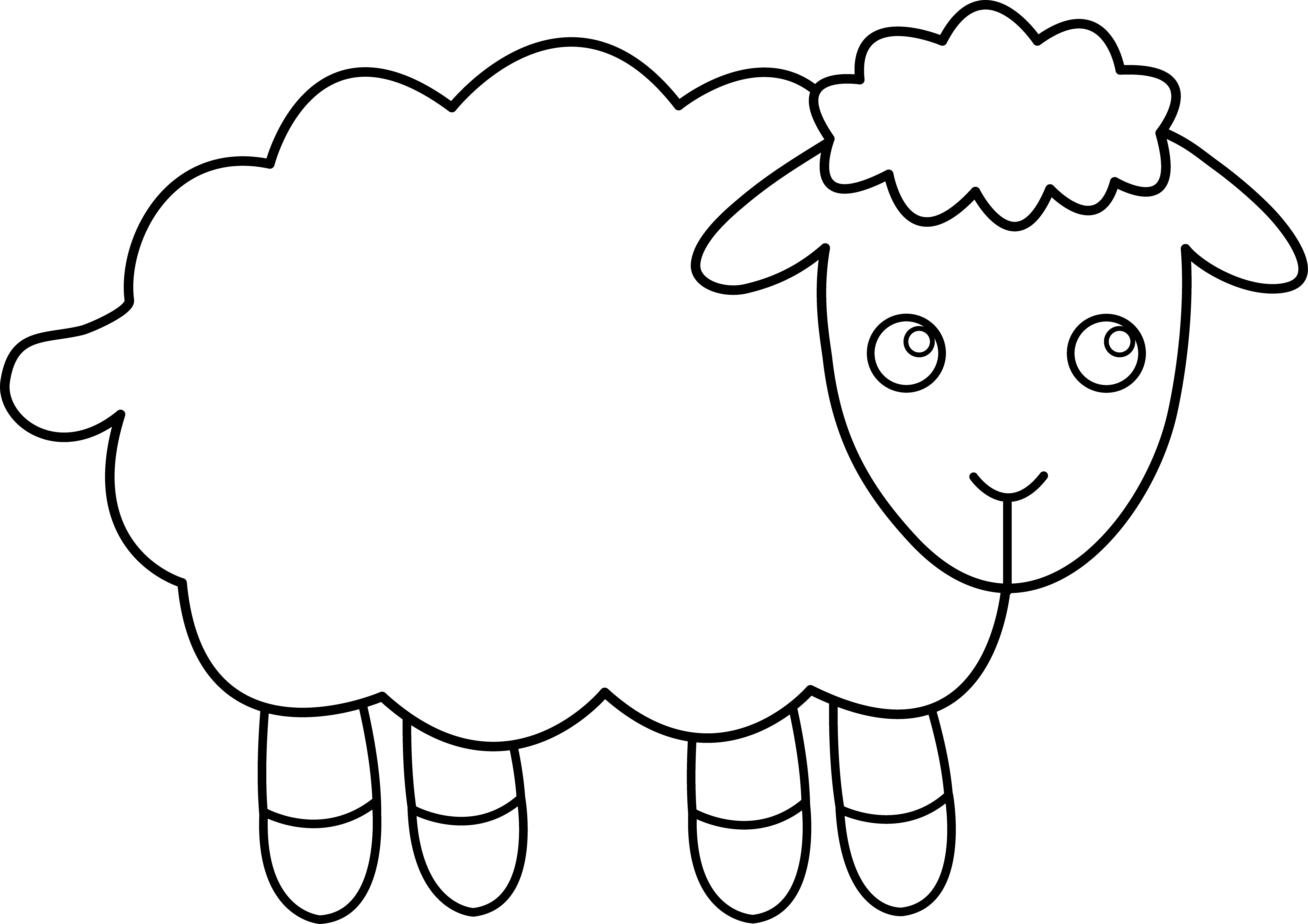 着色页: 羊肉 (动物) #259 - 免费可打印着色页