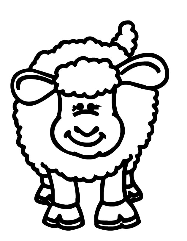 着色页: 羊肉 (动物) #265 - 免费可打印着色页