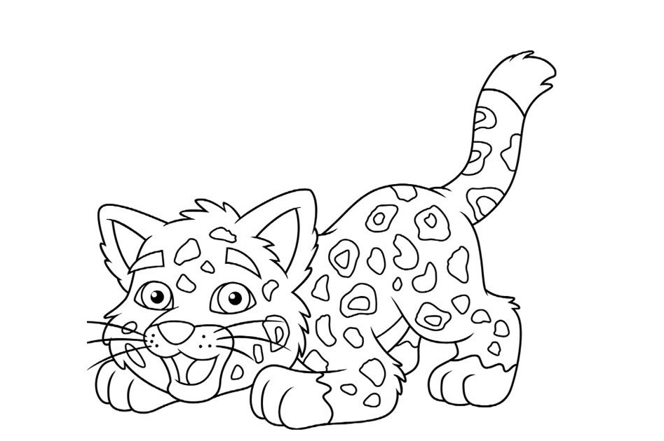 着色页: 豹 (动物) #9703 - 免费可打印着色页