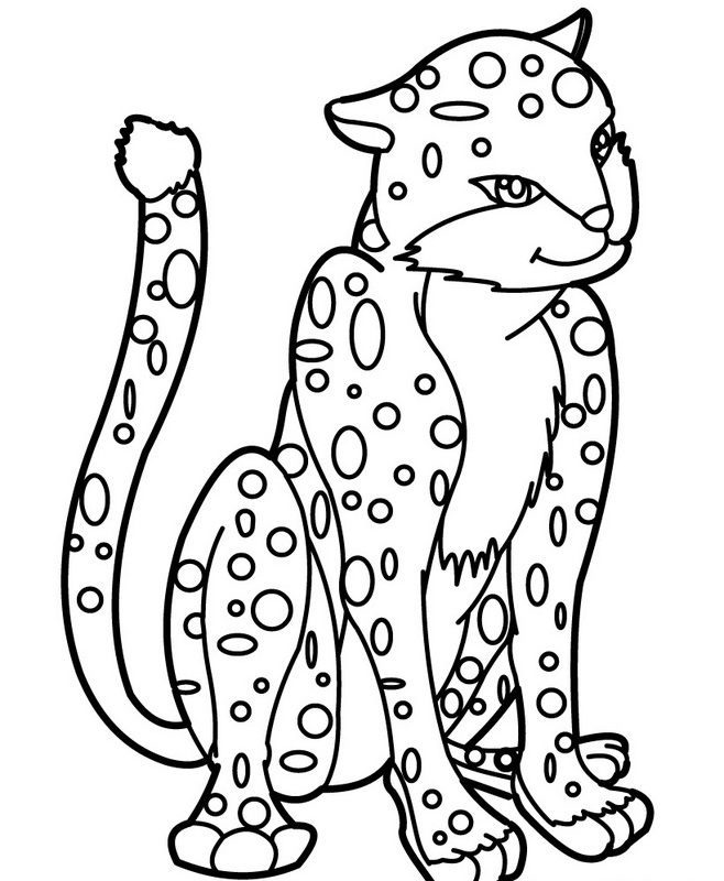 着色页: 豹 (动物) #9713 - 免费可打印着色页