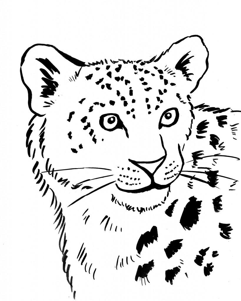 着色页: 豹 (动物) #9742 - 免费可打印着色页