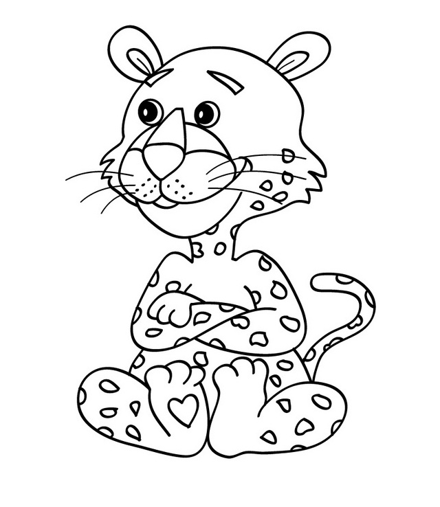 着色页: 豹 (动物) #9746 - 免费可打印着色页